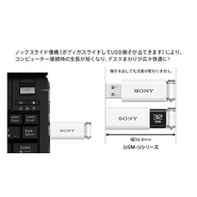 ソニー USB3.0メモリ USM-Uシリーズ 16GB ブラック USM16GU B(1コ入)